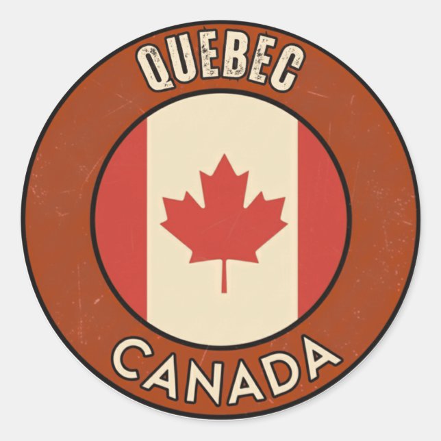 Adesivo Província de Quebec Canadá (Frente)