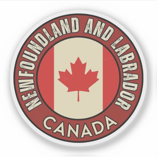 Adesivo Província de Terra Nova e Labrador Canadá (Frente)