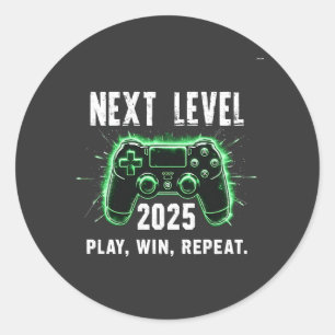 Adesivo Próximo nível 2025 Reproduza o jogo engraçado