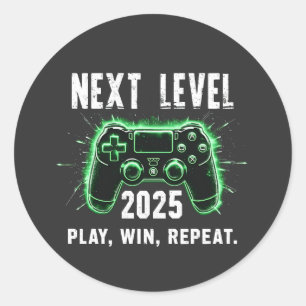 Adesivo Próximo nível 2025 Reproduza o jogo engraçado