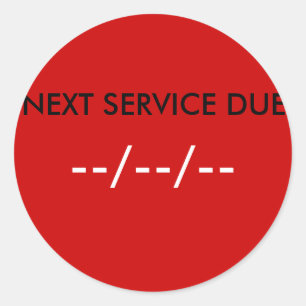 ADESIVO PRÓXIMO SERVIÇO DEVIDO, —/—/—