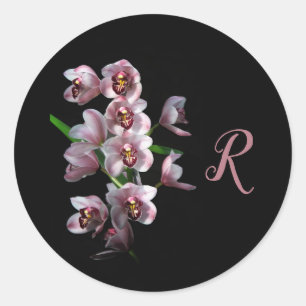 Adesivo Prurido orquídeo em preto