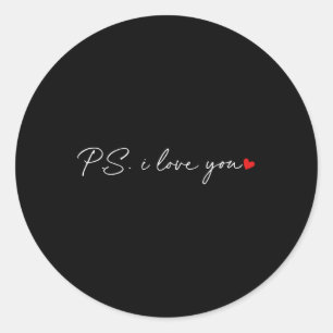 Adesivo Ps I Love You Day Dia de os namorados Purple Heart