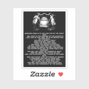 Adesivo psalm 91 bíblia aspas Arte religiosa