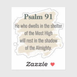 Adesivo Psalm 91 Vinyl Sticker – He Who Dwells
