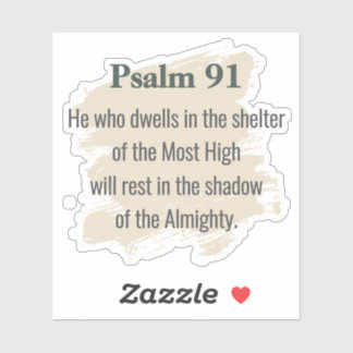 Adesivo Psalm 91 Vinyl Sticker – He Who Dwells