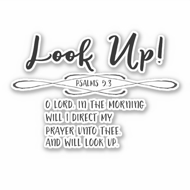 Adesivo Psalms Morning Prayer Bíblia Verso (Frente)