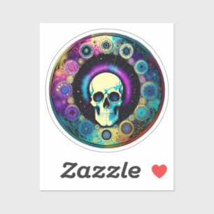 Adesivo Psicodélicos do crânio