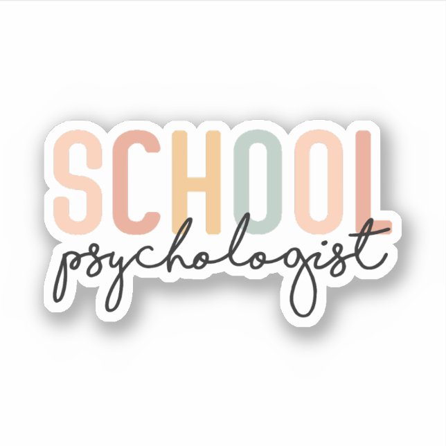 Adesivo Psicóloga escolar | Estudante de Psicologia Escola (Frente)