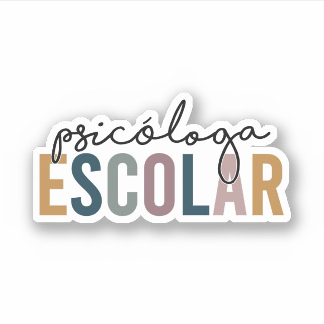 Adesivo Psicóloga Escolar | Psicóloga escolar (Frente)