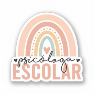 Adesivo Psicóloga Escolar   Psicóloga escolar