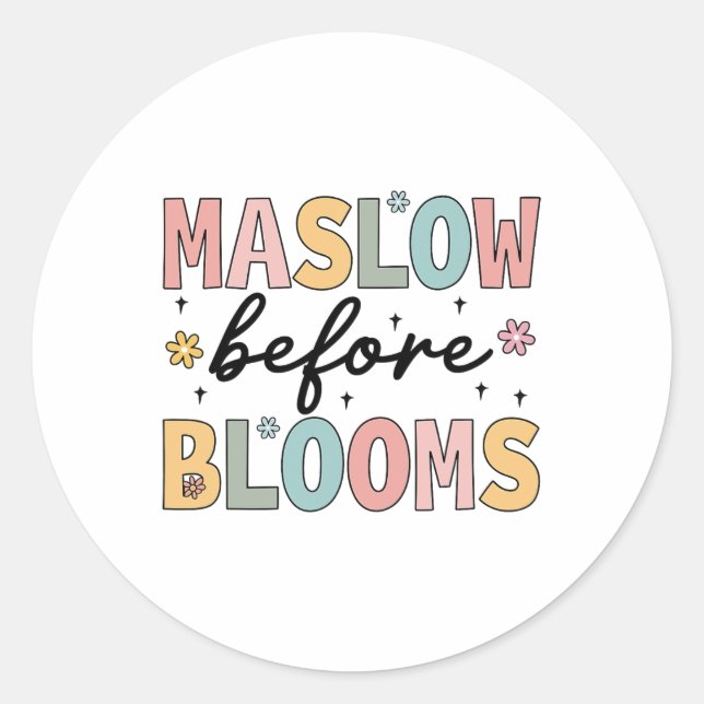 Adesivo Psicóloga Maslow Antes Do Bloom Sped Teacher Clro (Frente)