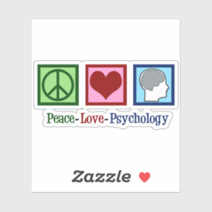 Adesivo Psicólogo de Psicologia do Amor pela Paz
