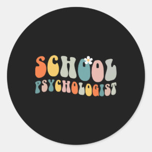 Adesivo Psicólogo Escolar Groovy Retro Vintage Psicólogo