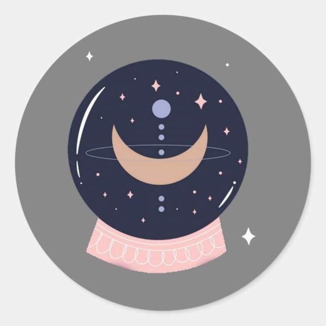 Adesivo Psíquica mística de bola de cristal (Frente)