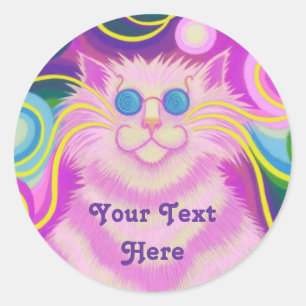 Adesivo Psy-cat-delic Pink 'Your Text Here'