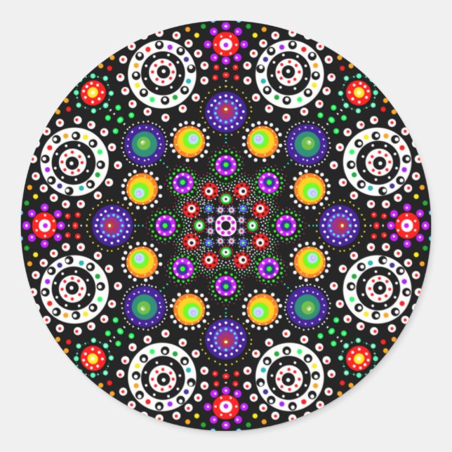 Adesivo Psychedelic Dot Mandala (Frente)