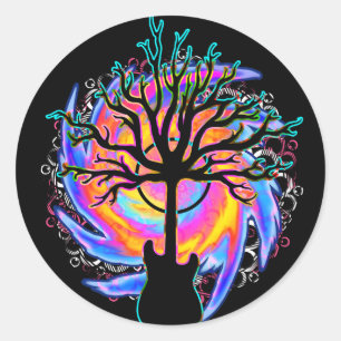 Adesivo "Psychedelic Sonic Cyclone", guitarrista surreal