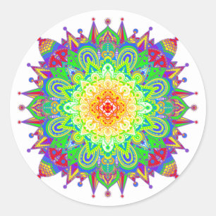 Adesivo Psychedelic Zen Mandala Abstrato Art 