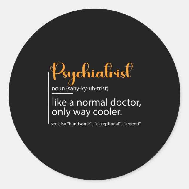 Adesivo Psychiatrist Definition Psychiatry Doctor Speciali (Frente)