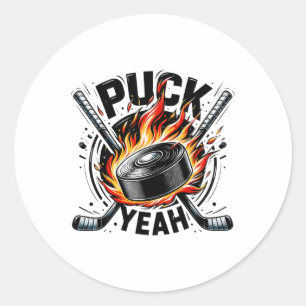 Adesivo Puck Sim Engraçado Pai de Hockey Mãe Jogadores de
