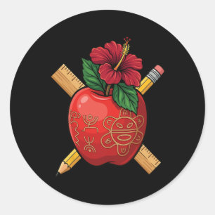 Adesivo Puerto Rico Professor Taino Apple Sol De Jayuya Fl