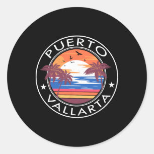 Adesivo Puerto Vallarta Retro Beach Summer Vacp F