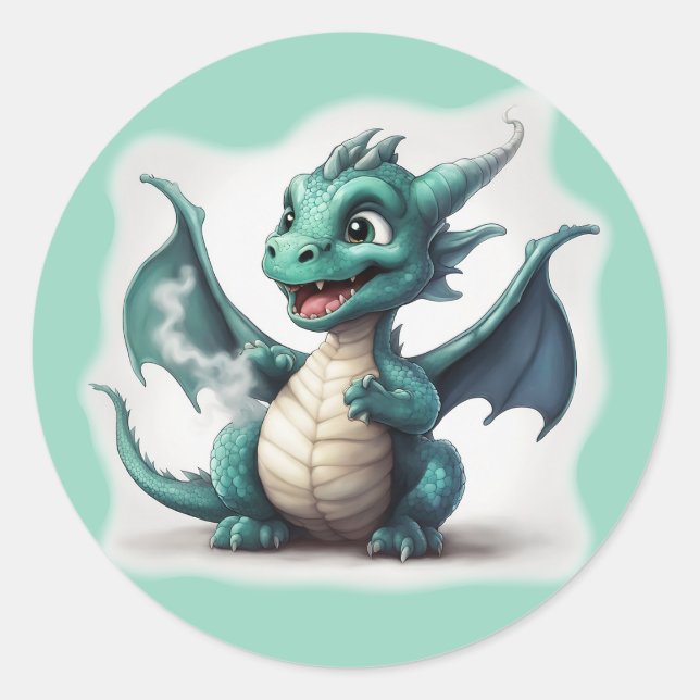 Adesivo Puff O Pequeno Dragão Mágico (Frente)