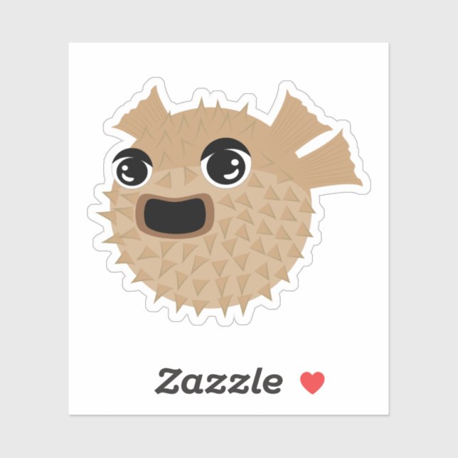 Adesivo Puffer Fish (Folha)