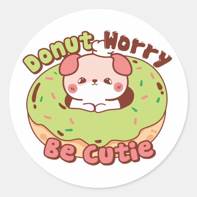 Adesivo Puffi Rosquinha Worry (Frente)