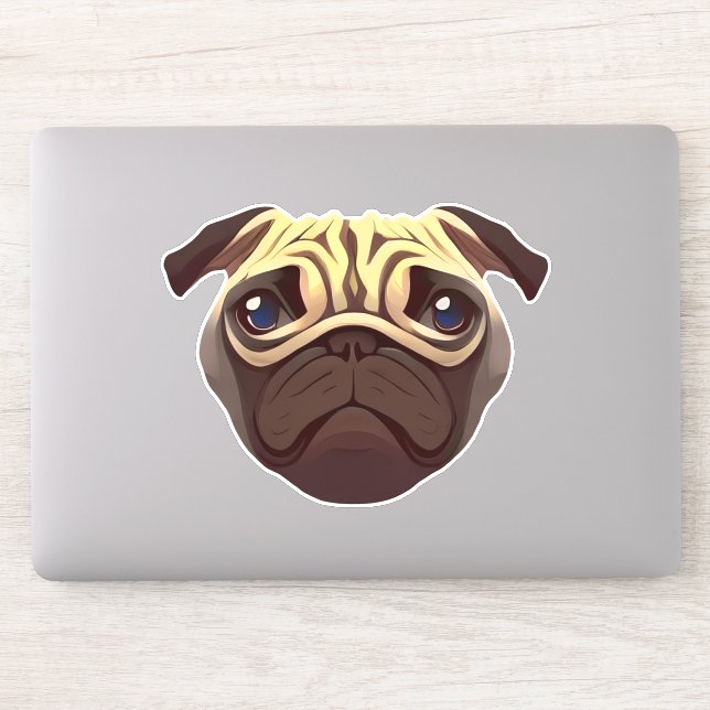 Adesivo Pug (Computador)
