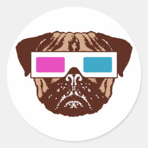 Adesivo Pug 3D