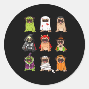 Adesivo Pug Collection Happy Pugoentre Halloween Spooky Co