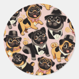 Adesivo Pug de Cueca Sem Costura Retroativa