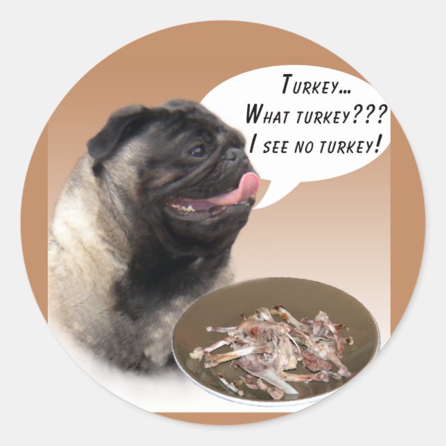 Adesivo Pug (despedida) Turquia (Frente)