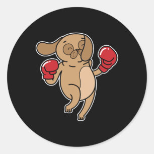 Adesivo Pug Dog Boxing