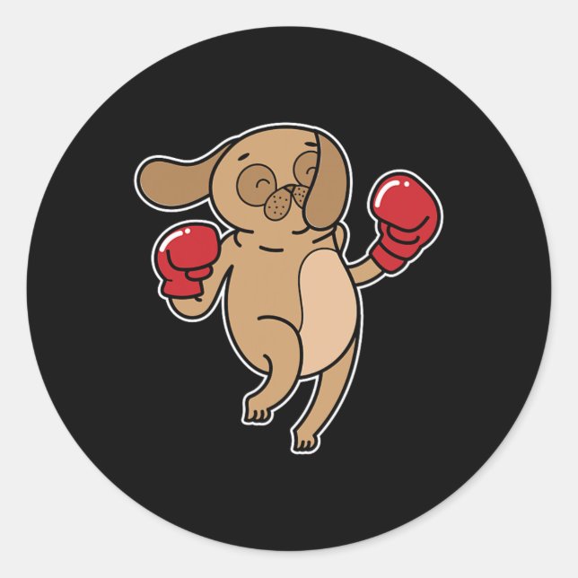 Adesivo Pug Dog Boxing (Frente)