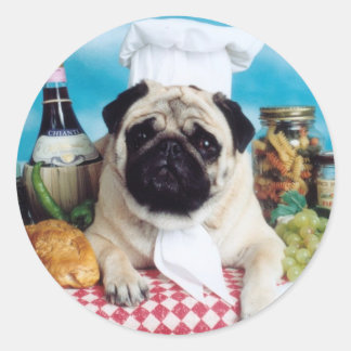Adesivo Pug Dog Chef