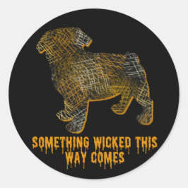 Adesivo Pug Dog Diversão Halloween