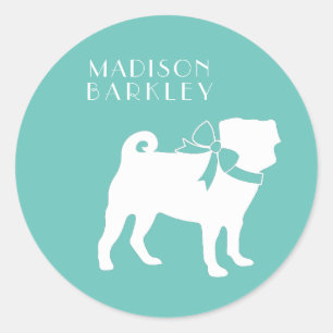 Adesivo Pug Dog Puppy Classk Round Sticker