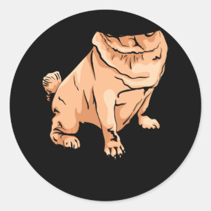 Adesivo Pug Halloween Costume Engraçado Corpo Animal