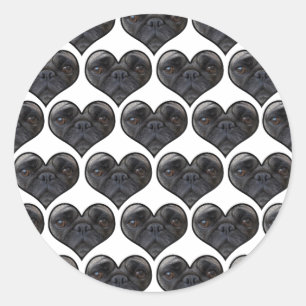 Adesivo Pug Hearts