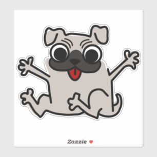 Adesivo Pug Hugs