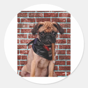 Adesivo Pug legal da mão