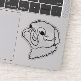 Adesivo Pug Life in Line Art