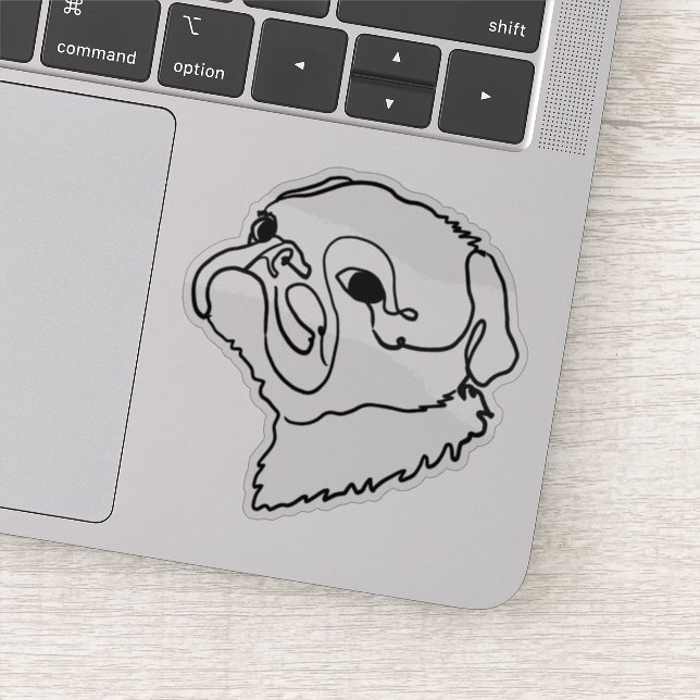 Adesivo Pug Life in Line Art (Detalhe)