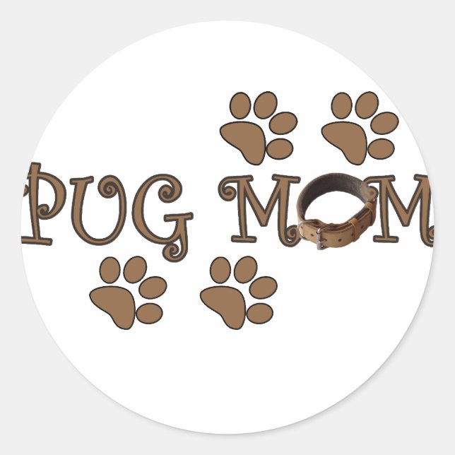 Adesivo Pug Mãe (Frente)