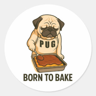 Adesivo Pug Nascer para o Assar Cachorro Engraçado
