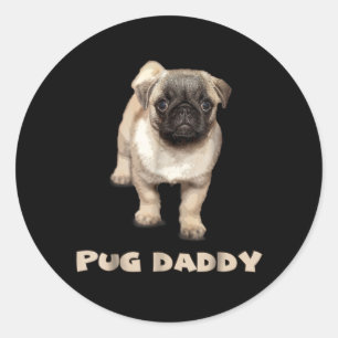 Adesivo Pug Pai Lover Engraçado