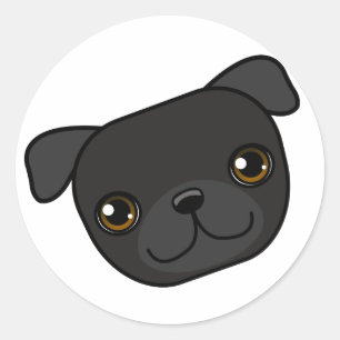 Adesivo Pug preto